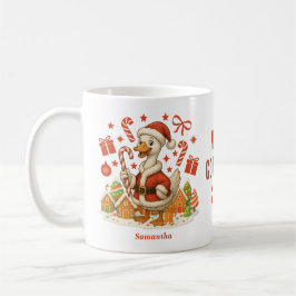 Taza De Café Vacaciones de Navidades de Santa Goose