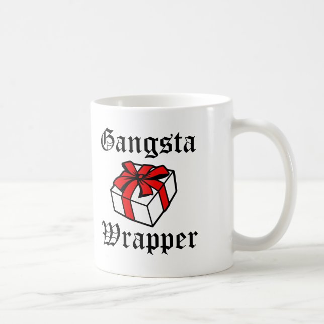 Taza De Café Vacaciones de Navidades divertidos de Gangsta Wrap (Derecha)