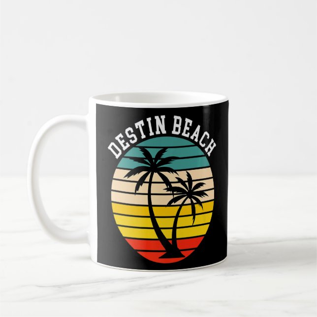 Taza De Café Vacaciones de recuerdo en Destin Beach Florida (Izquierda)