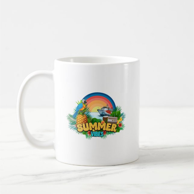 Taza De Café Vacaciones de Verano (Izquierda)