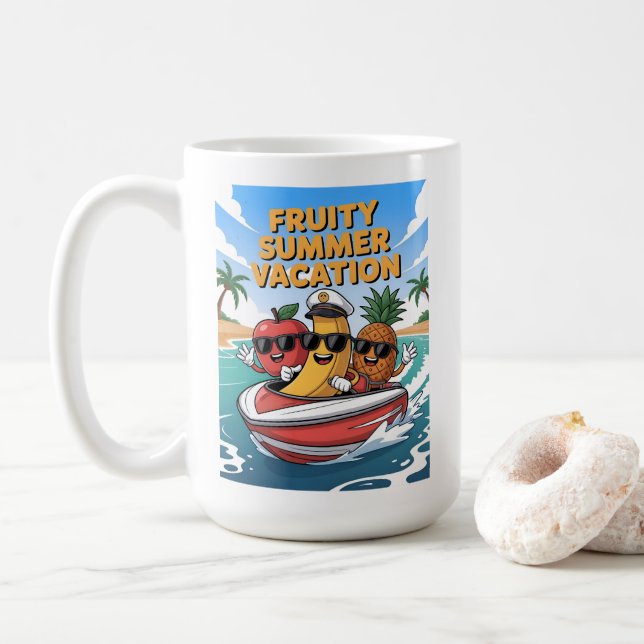Taza De Café Vacaciones de verano de frugalidad (Con donut)