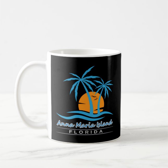 Taza De Café Vacaciones de verano en Florida Playa de Isla Anna (Izquierda)