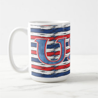 Taza De Café Vacaciones de verano patrióticas de la familia ame