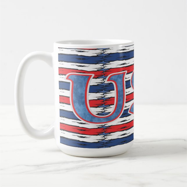 Taza De Café Vacaciones de verano patrióticas de la familia ame (Izquierda)