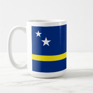 Taza De Café Vacaciones en Curazao Bandera Nacional Patriótica