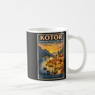 Taza De Café Vacaciones en Kotor Montenegro viaje a la bahía de