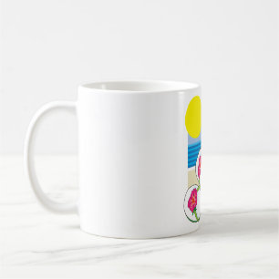 Taza De Café Vacaciones en la Playa Tropical Flores de Coco Cha