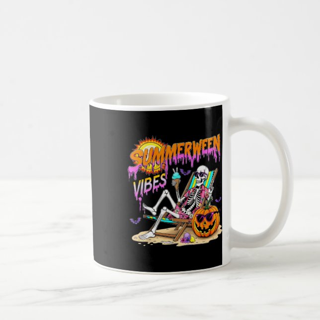 Taza De Café Vacaciones espeluznantes de la Calabaza de Escaram (Derecha)