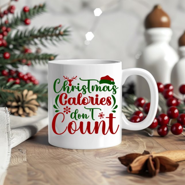 Taza De Café Vacaciones estacionales divertidas Santa Calorías  (Subido por el creador)