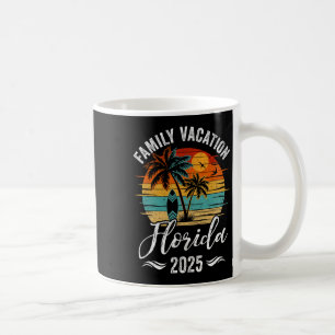 Taza De Café Vacaciones familiares 2025 Vintage Florida Summer