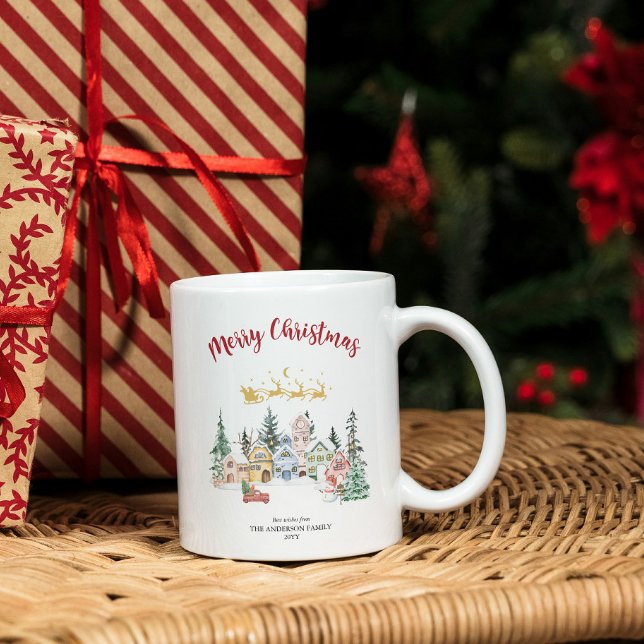 Taza De Café Vacaciones familiares de Navidades de la casa de n (Subido por el creador)