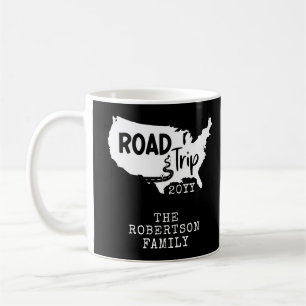 Taza De Café Vacaciones familiares de personalizados   Mapa de 