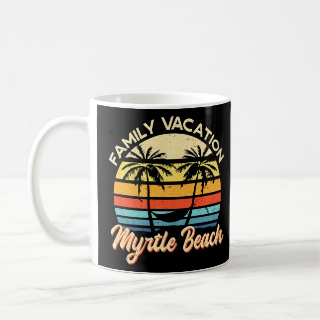 Taza De Café Vacaciones familiares Myrtle Beach Summer Carolina (Izquierda)