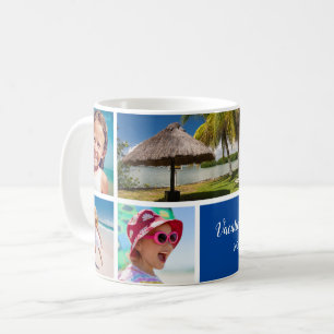 Taza De Café Vacaciones familiares o parejas 5 Photo Keepsake,