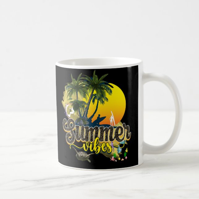 Taza De Café Vacaciones modernas de la familia de verano (Derecha)
