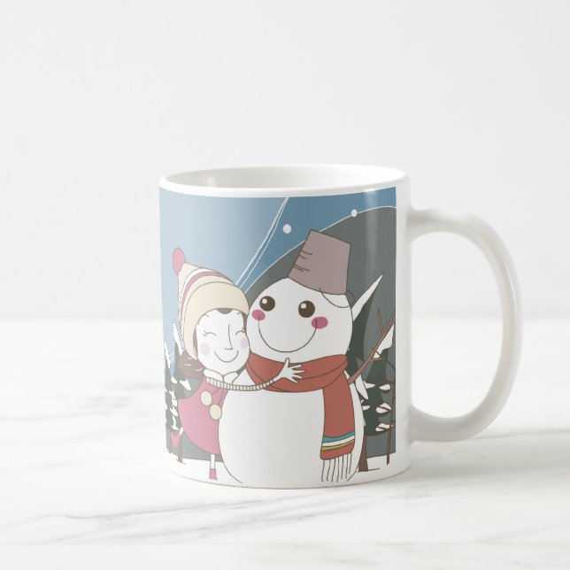 Taza De Café Vacaciones navideñas para Navidades de nieve (Derecha)