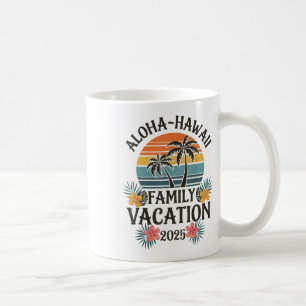 Taza De Café Vacaciones para familias Aloha Hawaii 2025 en Hawá