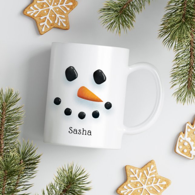 Taza De Café Vacaciones personalizadas de Navidades de muñecos  (Subido por el creador)