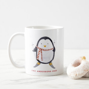 Taza De Café Vacaciones personalizadas para el Pingüino de Esq