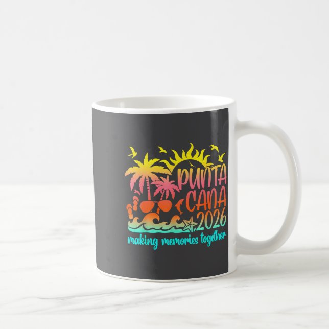 Taza De Café Vacaciones Retro Punta Cana Creando Recuerdos Junt (Derecha)