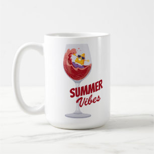 Taza De Café Vacaciones Vibes de verano queso Personalizado div