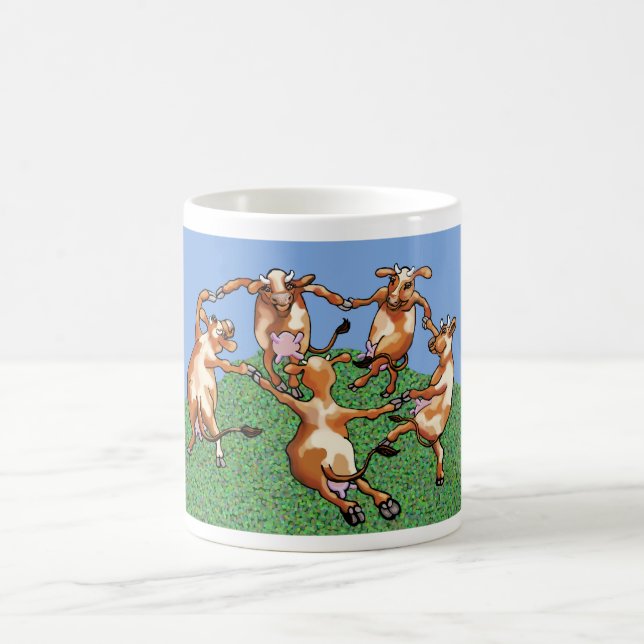 Taza De Café Vacas bailando de Mootisse (Centro)