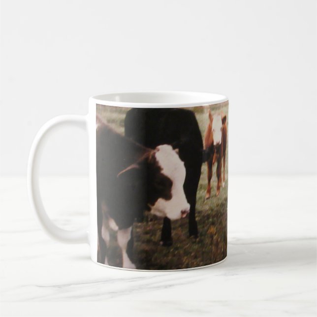 Taza De Café Vacas de crema marrón (Izquierda)