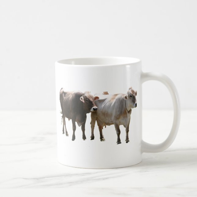 Taza De Café Vacas del suizo de Brown (Derecha)