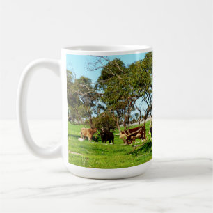 Taza De Café Vacas En El Rango,