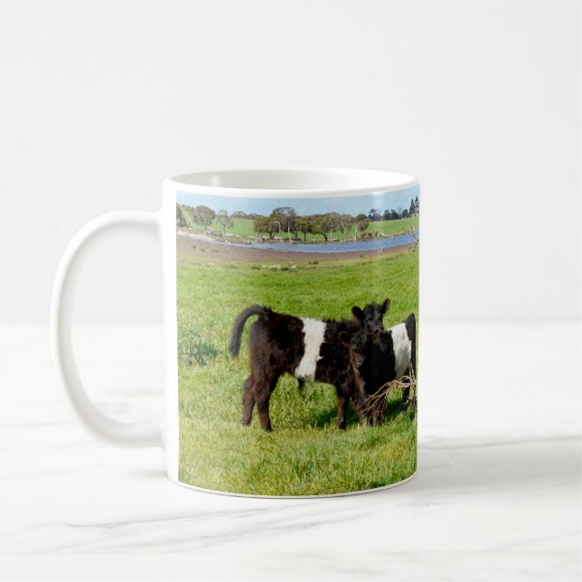 Taza De Café Vacas Galloway Belladas Para Bebés En El País, (Izquierda)