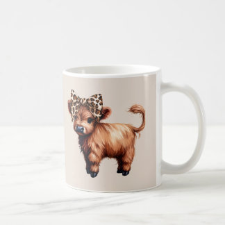 Taza De Café Vacas Lindas de las Tierras Altas de Color Marrón