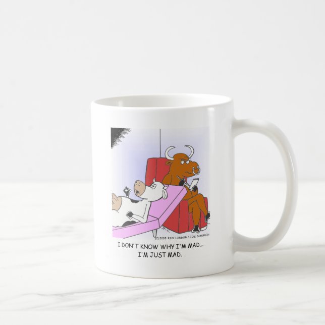 Taza De Café Vacas Locas En Terapia Graciosos Regalos Y Colecci (Derecha)