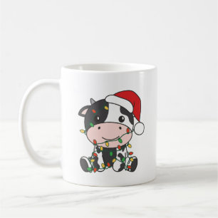 Taza De Café Vacas Navidades de vaca en invierno