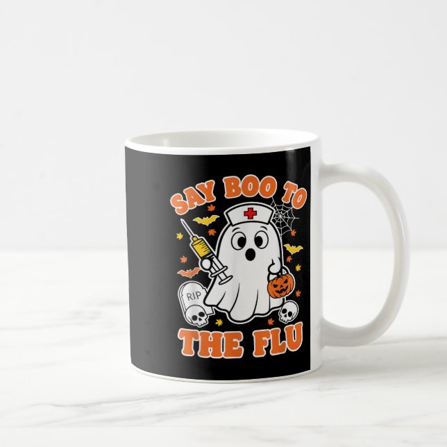 Taza De Café Vacuna Graciosa Para La Enfermera Flu Hallo (Derecha)
