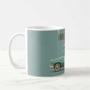 Taza De Café Vagón de Surf Vintage – Coche Retro de Playa