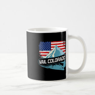 Taza De Café Vail Colorado Snowboard Bandera Americana I Nórdic