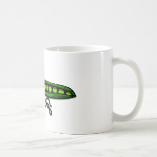 Taza De Café Vainas de guisante verde del jardín