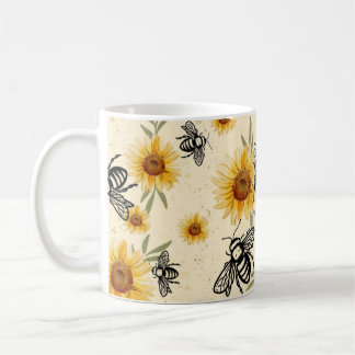 Taza De Café Vainilla de abeja y girasol