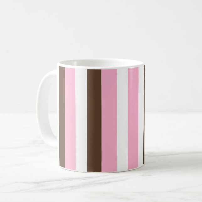 Taza De Café Vainilla de chocolate rosa (Anverso izquierdo)