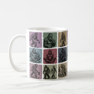 Taza De Café Vajilla Retro Bigfoot Regalo Vintage Sasquatch