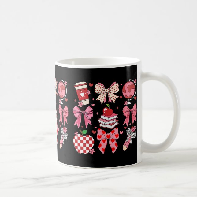 Taza De Café Vale, profesora de San Valentín Coquette Bow (Derecha)