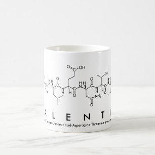 Taza De Café Valentin peptide name mug