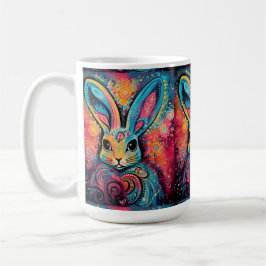 Taza De Café Valentine Bunny Positive vibes corazones