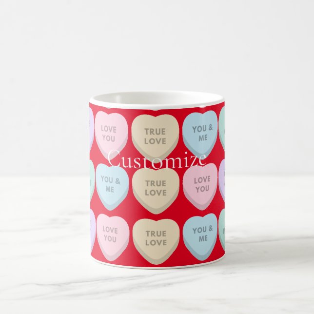 Taza De Café Valentine Candy Hearts Thunder_Cove (Centro)