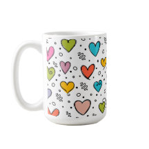 Valentine day colorful cute hearts