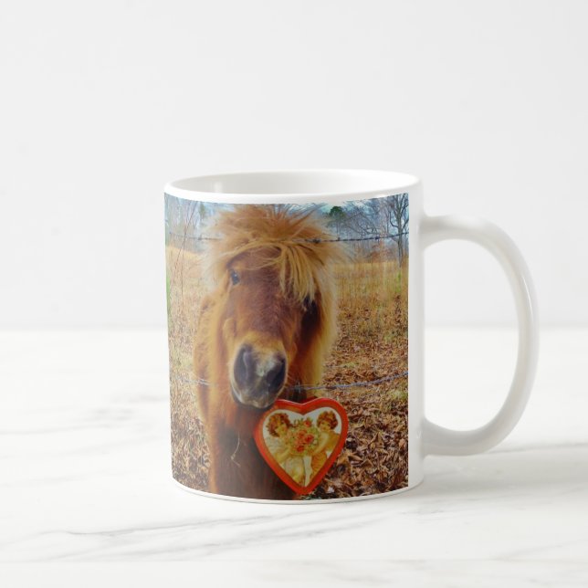 Taza De Café Valentine Horse Miniatura (Derecha)