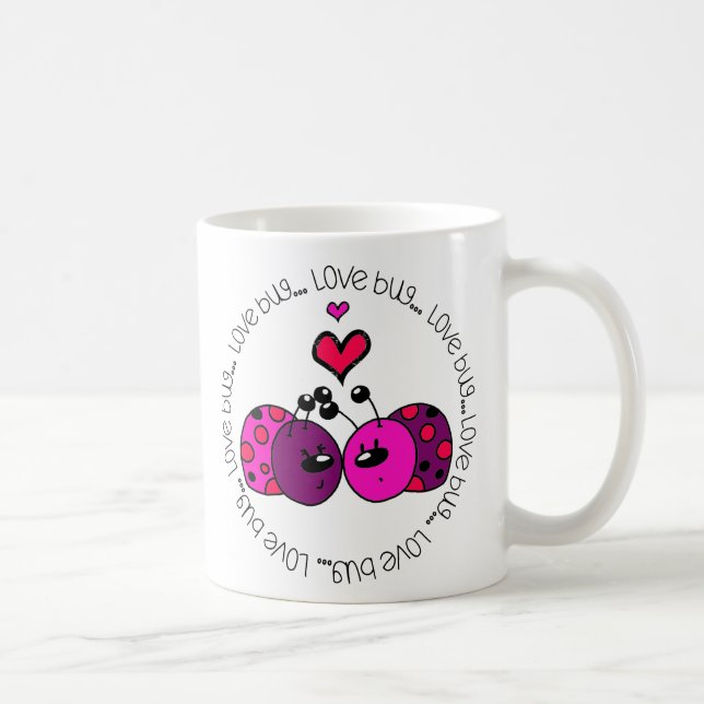Taza De Café Valentine Love Bug (Derecha)