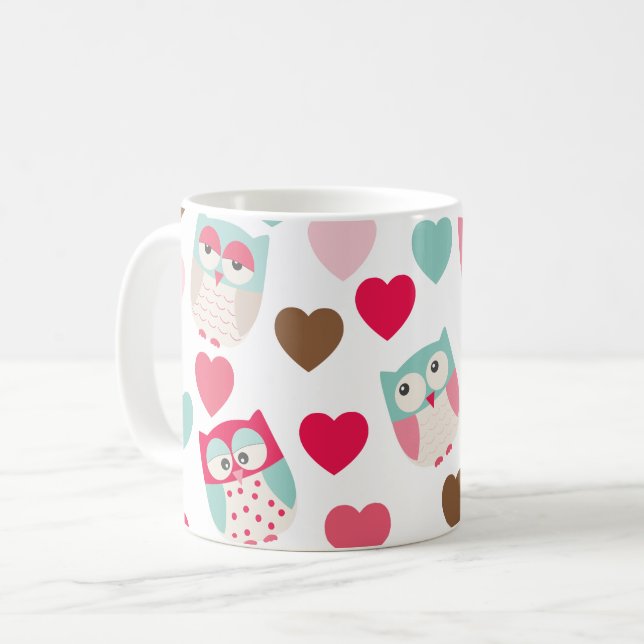 Taza De Café Valentine Owl (Anverso izquierdo)