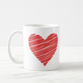 Taza De Café Valentine Red Happy heart romance graphic