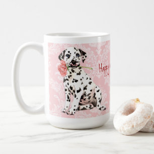 Taza De Café Valentine Rosa Dalmatian